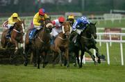 6 February 2005; Beechcourt, left, with Barry Geraghty up, race clear of the field, after the last, on their way to winning the T.C. Matthews Carpets Handicap Hurdle. Leopardstown Racecourse, Dublin. Picture credit; Ray McManus / SPORTSFILE