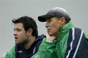 6 February 2005; Republic of Ireland manager Brian Kerr and Andy Reid during squad training. Malahide FC, Malahide, Co. Dublin. Picture credit; David Maher / SPORTSFILE