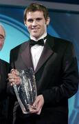 6 February 2005; Kevin Kilbane, with the Senior International Player of the year award at the 2004 FAI / eircom International Soccer Awards. Citywest Hotel, Dublin. Picture credit; David Maher / SPORTSFILE