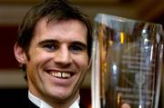 6 February 2005; Kevin Kilbane, with the International Player of the year award, at the 2004 FAI / eircom International Soccer Awards. Citywest Hotel, Dublin. Picture credit; David Maher / SPORTSFILE