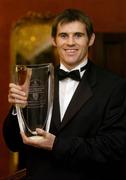 6 February 2005; Kevin Kilbane, with the Senior International Player of the year award, at the 2004 FAI / eircom International Soccer Awards. Citywest Hotel, Dublin. Picture credit; David Maher / SPORTSFILE