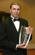6 February 2005; Owen Heary, Shelbourne, who received the eircom League player of the award, at the 2004 FAI / eircom International Soccer Awards. Citywest Hotel, Dublin. Picture credit; David Maher / SPORTSFILE
