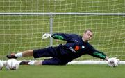 8 February 2005; Republic of Ireland's Shay Given in action during squad training. Malahide FC, Malahide, Dublin. Picture credit; Pat Murphy / SPORTSFILE
