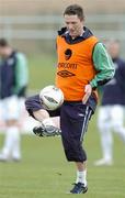 8 February 2005; Republic of Ireland's Robbie Keane practices his ball control during squad training. Malahide FC, Malahide, Dublin. Picture credit; Pat Murphy / SPORTSFILE