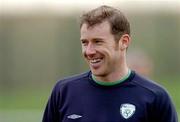 8 February 2005; Republic of Ireland's Kenny Cunningham in jovial mood during squad training. Malahide FC, Malahide, Dublin. Picture credit; Pat Murphy / SPORTSFILE