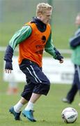 8 February 2005; Republic of Ireland's Damien Duff in action during squad training. Malahide FC, Malahide, Dublin. Picture credit; Pat Murphy / SPORTSFILE