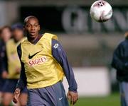 8 February 2005; Luis Boa Morte, Portugal, in action during squad training. Lansdowne Road, Dublin. Picture credit; David Maher / SPORTSFILE