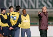 8 February 2005; Portugal manager Luis Filipe Scolari talks to members of his team during squad training. Lansdowne Road, Dublin. Picture credit; David Maher / SPORTSFILE