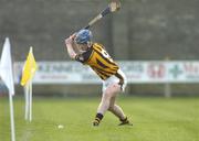 6 February 2005; Sean Dowling, Kilkenny takes a side-line cut. Walsh Cup, Semi-Final, Offaly v Kilkenny, St. Brendan's Park, Birr, Co. Offaly. Picture credit; Damien Eagers / SPORTSFILE