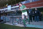 6 February 2005; Ireland's Malcolm O'Kelly makes his way onto the field to earn his 69th International cap for Ireland to equal the record of Mike Gibson. RBS Six Nations Championship 2005, Italy v Ireland, Stadio Flamino, Rome, Italy. Picture credit; Brendan Moran / SPORTSFILE