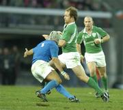 6 February 2005; Denis Hickie, Ireland, in action against Alessandro Troncon, Italy. RBS Six Nations Championship 2005, Italy v Ireland, Stadio Flamino, Rome, Italy. Picture credit; Brendan Moran / SPORTSFILE