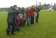 6 February 2005; Press Photographers take the team photograph. Allianz National Football League, Division 1A, Offaly v Westmeath, O'Connor Park, Tullamore, Co. Offaly. Picture credit; Damien Eagers / SPORTSFILE