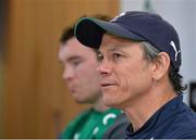 23 November 2013; Ireland assistant coach Les Kiss speaking to the media during a press conference ahead of their Guinness Series International match against New Zealand on Sunday. Ireland Rugby Squad Press Conference, Aviva Stadium, Lansdowne Road, Dublin. Picture credit: Matt Browne / SPORTSFILE