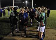 22 November 2013; The Exiles players applaud the Leinster players after the game. Women's Interprovincial Rugby Friendly, Leinster v Exiles, Ashbourne RFC, Ashbourne, Co. Meath. Picture credit: Pat Murphy / SPORTSFILE