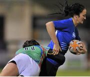 22 November 2013; Aine Ni Chathain, Leinster, is tackled by Becky Ball, Exiles. Women's Interprovincial Rugby Friendly, Leinster v Exiles, Ashbourne RFC, Ashbourne, Co. Meath. Picture credit: Pat Murphy / SPORTSFILE
