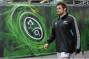 23 November 2013; New Zealand captain Richie McCaw makes his way onto the pitch before the start of the captain's run ahead of their Guinness Series International match against Ireland on Sunday. New Zealand Rugby Squad Captain's Run, Aviva Stadium, Lansdowne Road, Dublin. Picture credit: Matt Browne / SPORTSFILE