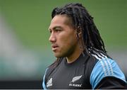 23 November 2013; New Zealand's Ma'a Nonu during the captain's run ahead of their Guinness Series International match against Ireland on Sunday. New Zealand Rugby Squad Captain's Run, Aviva Stadium, Lansdowne Road, Dublin. Picture credit: Matt Browne / SPORTSFILE
