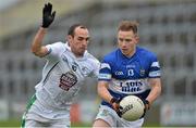 24 November 2013; Paul Cahillane, Portlaoise, in action against Kevin Murnaghan, Moorefield. AIB Leinster Senior Club Football Championship Semi-Final, Portlaoise, Laois v Moorefield, Kildare. O'Moore Park, Portlaoise, Co. Laois. Picture credit: Matt Browne / SPORTSFILE