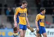 24 November 2013; A dejected Paidi Fitzpatrick, left, and Aidan Quilligan, Sixmilebridge, after the game. AIB Munster Senior Club Hurling Championship Final, Na Piarsaigh, Limerick v Sixmilebridge, Clare. Cusack Park, Ennis, Co. Clare. Picture credit: Diarmuid Greene / SPORTSFILE