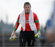 24 November 2013; St Brigid's goalkeeper Shane Curran at the end of normal time. AIB Connacht Senior Club Football Championship Final, St Brigid's, Roscommon, v Castlebar Mitchels, Mayo. Dr. Hyde Park, Roscommon. Picture credit: David Maher / SPORTSFILE