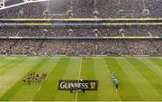 24 November 2013; A general view of the Aviva Stadium while New Zealand preform 'The Haka'. Guinness Series International, Ireland v New Zealand, Aviva Stadium, Lansdowne Road, Dublin. Picture credit: Stephen McCarthy / SPORTSFILE