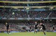 24 November 2013; Aaron Cruden, New Zealand, kicks a penalty. Guinness Series International, Ireland v New Zealand, Aviva Stadium, Lansdowne Road, Dublin. Picture credit: Stephen McCarthy / SPORTSFILE