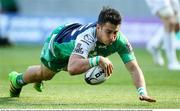 28 May 2016; Tiernan O'Halloran of Connacht scores his side's first try during the Guinness PRO12 Final match between Leinster and Connacht at BT Murrayfield Stadium in Edinburgh, Scotland. Photo by John Dickson/Sportsfile