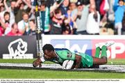 28 May 2016; Niyi Adeolokun of Connacht goes over to score his side's second try during the Guinness PRO12 Final match between Leinster and Connacht at BT Murrayfield Stadium in Edinburgh, Scotland. Photo by Paul Devlin/Sportsfile