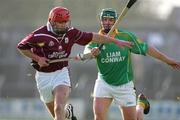 12 February 2005; Terry Dunne, Toomevara, in action against Michael John Quinn, Athenry . AIB All-Ireland Club Senior Hurling Championship Semi-Final, Athenry v Toomevara, Cusack Park, Ennis, Co. Clare. Picture credit; Kieran Clancy / SPORTSFILE