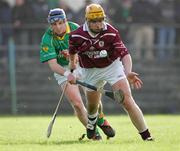 12 February 2005; Donal Moran, Athenry, in action against Bryan Duff, Toomevara. AIB All-Ireland Club Senior Hurling Championship Semi-Final, Athenry v Toomevara, Cusack Park, Ennis, Co. Clare. Picture credit; Kieran Clancy / SPORTSFILE