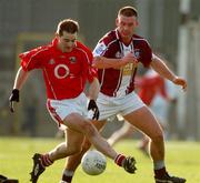 13 February 2005; Niall Geary, Cork, in action against Joe Fallon, Westmeath. Allianz National Football League, Division 1A, Westmeath v Cork, Cusack Park, Mullingar, Co. Westmeath. Picture credit; Pat Murphy / SPORTSFILE