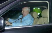 15 February 2005; Former GAA President Jack Boothman leaving Croke Park after a meeting of the Motions Committee. Croke Park, Dublin. Picture credit; Brian Lawless / SPORTSFILE