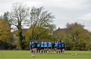 26 November 2013; The Leinster squad gather together during squad training ahead of their Celtic League 2013/14, Round 9, game against Scarlets on Saturday. Leinster Rugby Squad Training & Press Briefing, Rosemount, UCD, Belfield, Dublin. Picture credit: Brendan Moran / SPORTSFILE