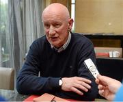 28 November 2013; Kilkenny manager Brian Cody speaking to journalists at an impromptu press conference before an Introduction to the GAA / welcome reception for the 2013 GAA GPA All-Stars, sponsored by Opel, hosted by the Shanghai GAA Club at the Shanghai University. GAA GPA All Star Tour 2013, Sponsored by Opel. Crown Plaza Hotel, Century Park, Minsheng Road, Shanghai. Picture credit: Ray McManus / SPORTSFILE