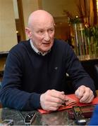 28 November 2013; Kilkenny manager Brian Cody speaking to journalists at an impromptu press conference before an Introduction to the GAA / welcome reception for the 2013 GAA GPA All-Stars, sponsored by Opel, hosted by the Shanghai GAA Club at the Shanghai University. GAA GPA All Star Tour 2013, Sponsored by Opel. Crown Plaza Hotel, Century Park, Minsheng Road, Shanghai. Picture credit: Ray McManus / SPORTSFILE