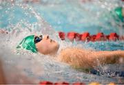 29 November 2013; Iseult Hayes, Sunday's Well swimming club, competing in the Women's 50M Backstroke at the Irish Short Course Swimming Championships 2013. Lagan Valley Leisureplex, Lisburn, Co. Antrim. Picture credit: Oliver McVeigh / SPORTSFILE