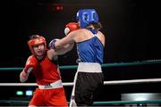 29 November 2013; Ireland's Katie Taylor, Bray Boxing Club, left, exchanges punches with Caroline Verveyre, Canada. Road to Rio with Katie Taylor and Bray Boxing Club, Mansion House, Dublin. Photo by Sportsfile