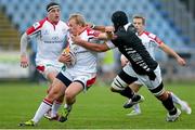 30 November 2013; Luke Marshall, Ulster, is tackled by Marco Bortolani, Zebre. Celtic League 2013/14, Round 9, Zebre v Ulster, Stadio XXV Aprile, Parma, Italy. Picture credit: Roberto Bregani / SPORTSFILE