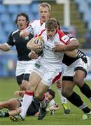 30 November 2013; Andrew Trimble, Ulster, attempts to break through the Zebre defence. Celtic League 2013/14, Round 9, Zebre v Ulster, Stadio XXV Aprile, Parma, Italy. Picture credit: Roberto Bregani / SPORTSFILE