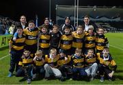 30 November 2013; Newbridge RFC and Leinster players Isaac Boss, left, and Darren Hudson ahead of their Half-Time Mini Games. Celtic League 2013/14 Round 9, Leinster v Scarlets, RDS, Ballsbridge, Dublin. Picture credit: Stephen McCarthy / SPORTSFILE