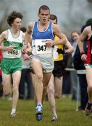 19 February 2005; Eventual winner Danny Darcy, St. L. O'Toole A.C. in action during the Junior Mens event. AAI National Inter Club Cross Country Championships, Santry, Dublin. Picture credit; Brian Lawless / SPORTSFILE