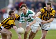 20 February 2005; Colm Parkinson, Portlaoise, in action against John McEntee, left and Anthony Cunningham, Crossmaglen Rangers. AIB All-Ireland Club Senior Football Championship Semi-Final, Crossmaglen Rangers v Portlaoise, Parnell Park, Dublin. Picture credit; Damien Eagers / SPORTSFILE