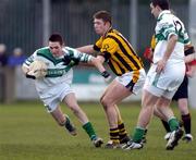 20 February 2005; Craig Rogers, Portlaoise, in action against Anthony Cunningham, Crossmaglen Rangers. AIB All-Ireland Club Senior Football Championship Semi-Final, Crossmaglen Rangers v Portlaoise, Parnell Park, Dublin. Picture credit; Damien Eagers / SPORTSFILE