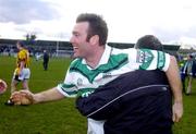 20 February 2005; Enda Coleman, Portlaoise, celebrates after victory over Crossmaglen Rangers. AIB All-Ireland Club Senior Football Championship Semi-Final, Crossmaglen Rangers v Portlaoise, Parnell Park, Dublin. Picture credit; Damien Eagers / SPORTSFILE
