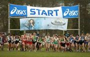19 February 2005; Competitors at the start of the Senior Womens event. AAI National Inter Club Cross Country Championships, Santry, Dublin. Picture credit; Brian Lawless / SPORTSFILE