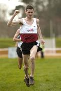 19 February 2005; Eventual third place Paul McNamara, Athenry A.C., approaches the finish during the Senior Mens event. AAI National Inter Club Cross Country Championships, Santry, Dublin. Picture credit; Brian Lawless / SPORTSFILE