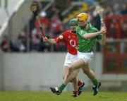 20 February 2005; Niall Moran, Limerick, in action against Jerry O'Connor, Cork. Allianz National Hurling League, Division 1B, Cork v Limerick, Pairc Ui Chaoimh, Cork. Picture credit; Brendan Moran / SPORTSFILE
