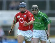 20 February 2005; Tom Kenny, Cork, in action against Donal O'Grady, Limerick. Allianz National Hurling League, Division 1B, Cork v Limerick, Pairc Ui Chaoimh, Cork. Picture credit; Brendan Moran / SPORTSFILE