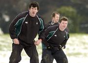 23 February 2005; Brian O'Driscoll and Shane Horgan pictured during Ireland rugby squad training. Terenure Rugby Club, Dublin. Picture credit; Matt Browne / SPORTSFILE