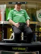 24 February 2005; Rugby pundit George Hook who was the first candidate to be dunked at the Guinness Draught Can Dunker in aid of the IRFU Charitable Trust for seriously injured players. The Dunker Unit will make an appearance on match days for home internationals and fans can donate money while having a go. Grafton Street, Dublin. Picture credit; Brendan Moran / SPORTSFILE